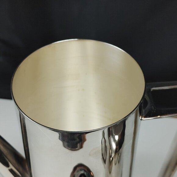 Vtg Art Deco Style Coffee Pot Server with Creamer Silver Plated (no sugar bowl) - Picture 5 of 5